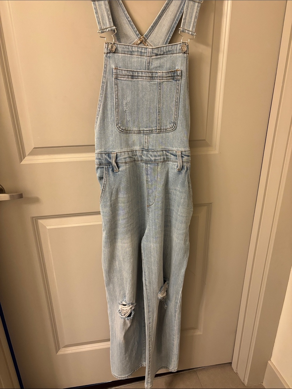 Light Wash Denim Overalls - Women's Light Blue Jean Overalls